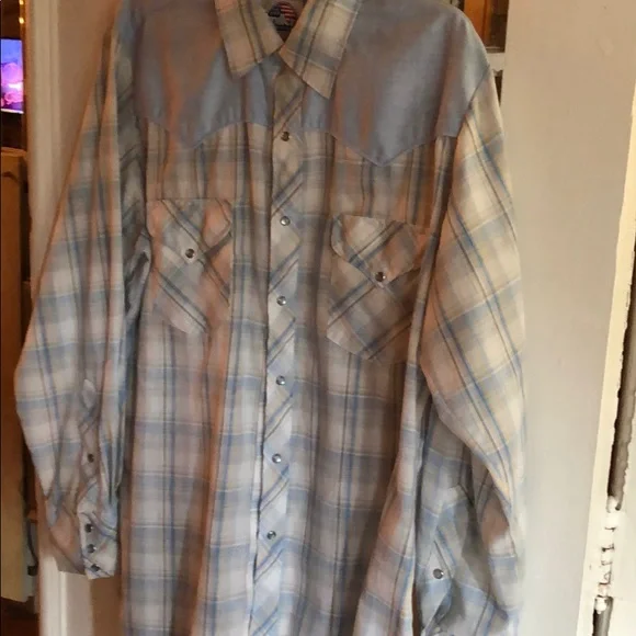 Vintage Miller Western Wear Pearl Snap Plaid Shirt Men’s Size 17-34 - Picture 4 of 8